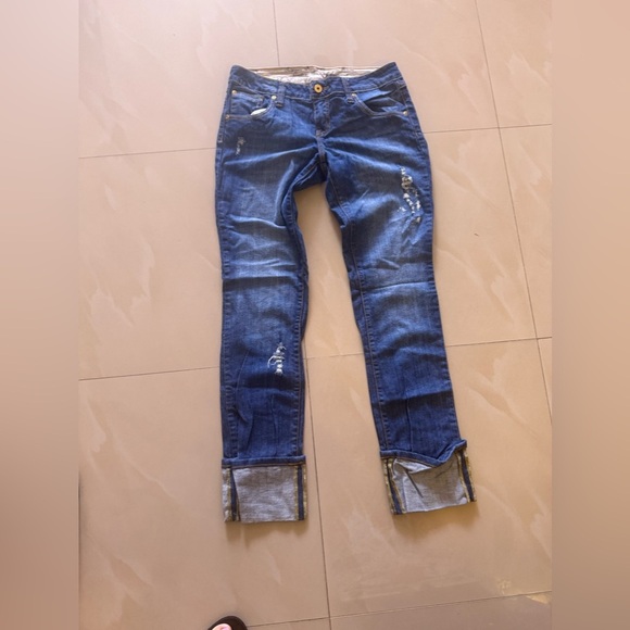 vintage Zana Di  jeans blue cuffed women zipper button size 11 - Picture 7 of 16